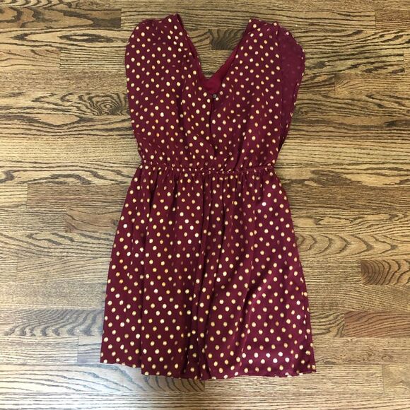 Charming Charlie maroon tunic dress woman’s size S - Picture 8 of 8